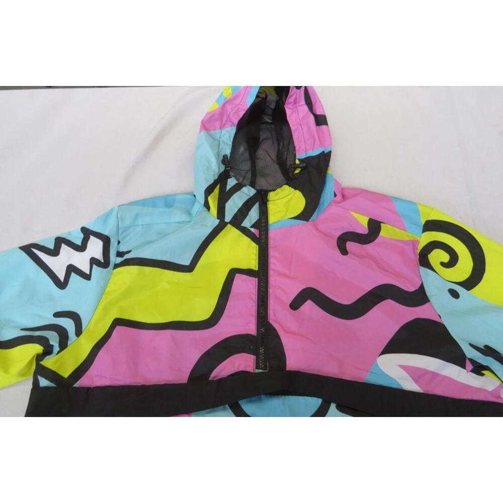 Reason Men’s RELAX ANORAK 80s Colorful Pullover Hoodie Windbreaker Jacket Large - Picture 11 of 16